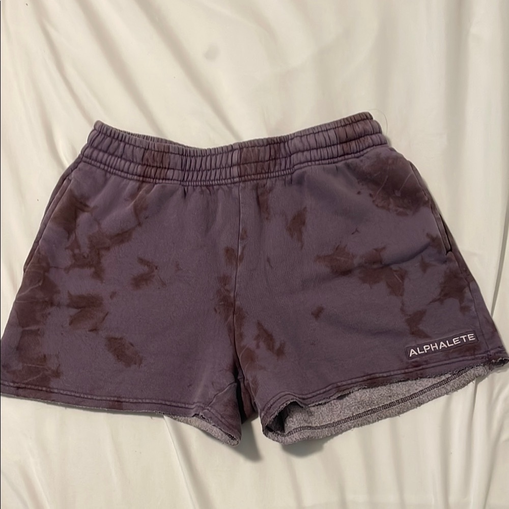 Alphalete Purple Athletic Shorts with Elastic Waistband